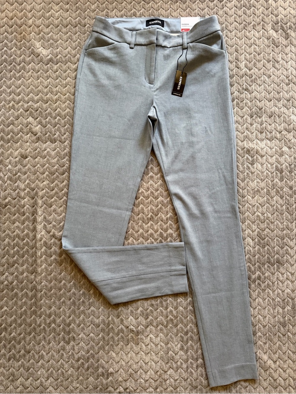 Women's Express Skinny Mid Rise Dress Pants NWT 4L Slate Blue Gray